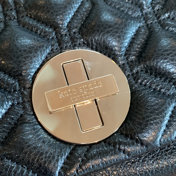 Kate Spade Astor Court Naomi Quilted Crossbody Bag Shimmer Black Chain Small - Picture 5 of 14